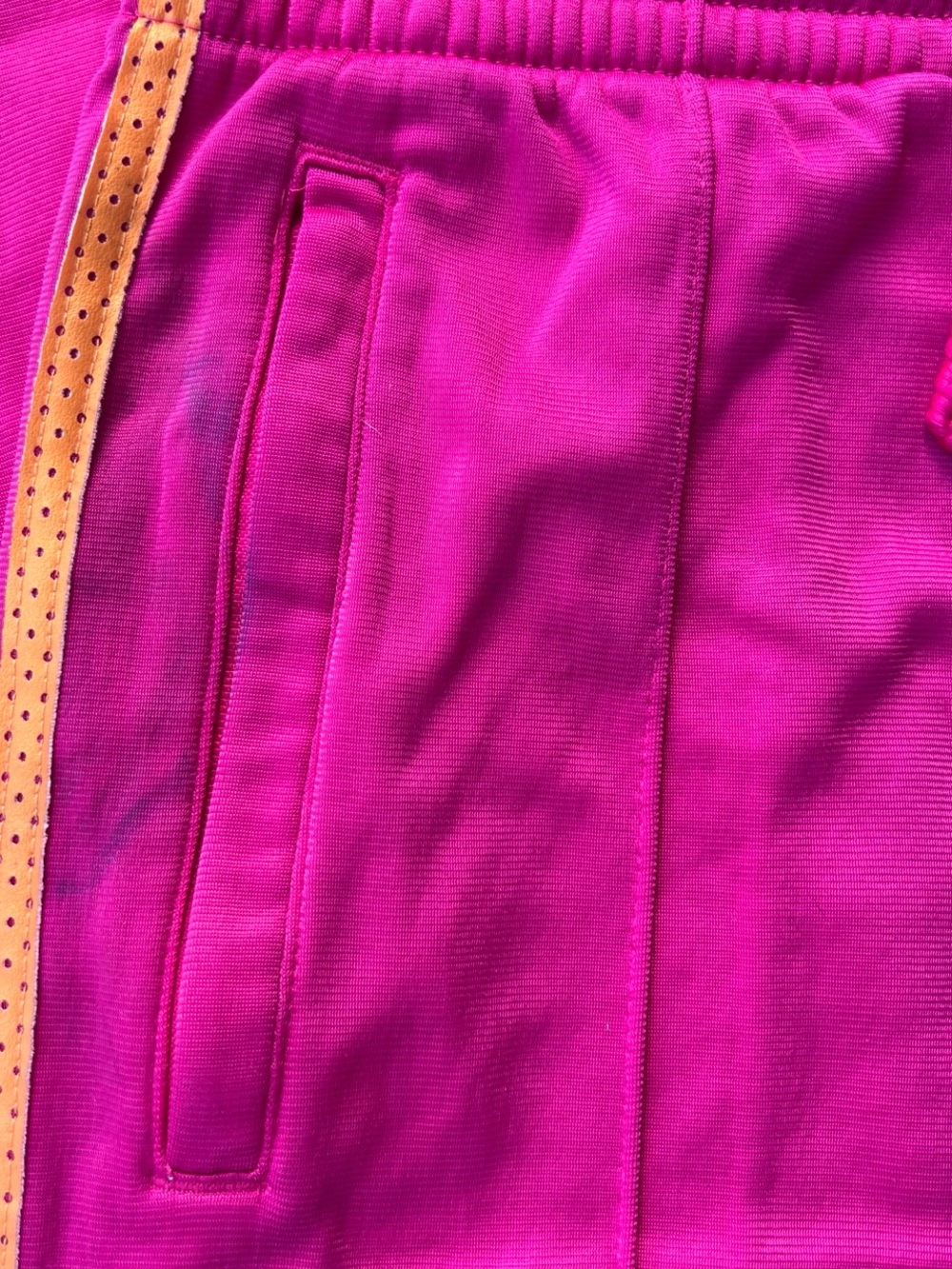 adidas y2k Women's Pink Track Jacket & Jogger Set with orange Stripes size large - Picture 5 of 15